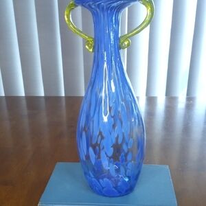 Blue and Green Glass Vase